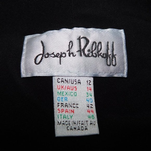 Joseph Ribkoff Classic Womens 12 Black jersey Cowl neck Faux Wrap Dress - Picture 2 of 10